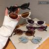 Vintage Small Cat Eye Sunglasses For Women Trendy Half-Frame Sun Glasses Shades Summer Anti Uv400 Lunette Soleil Femme