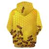 Cute Bee Pattern Hoodies Fashion Spring Autumn Mens Funny 3D Printed Long Sleeve Hoodie Casual Oversized Harajuku Pullovers