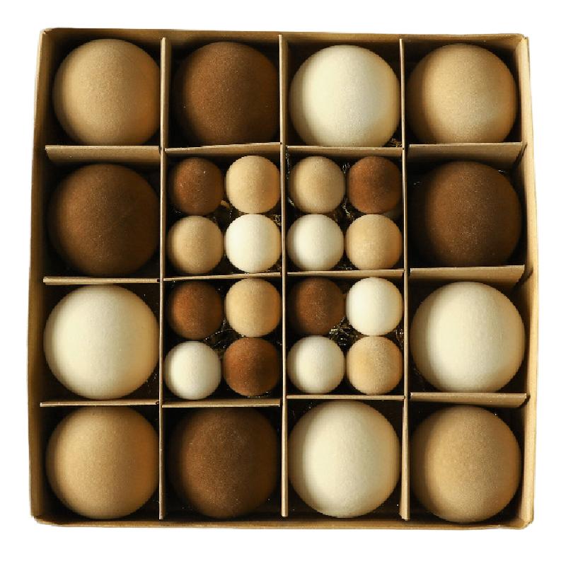 44 3-6cm Christmas flannel balls Christmas tree decorative pendants