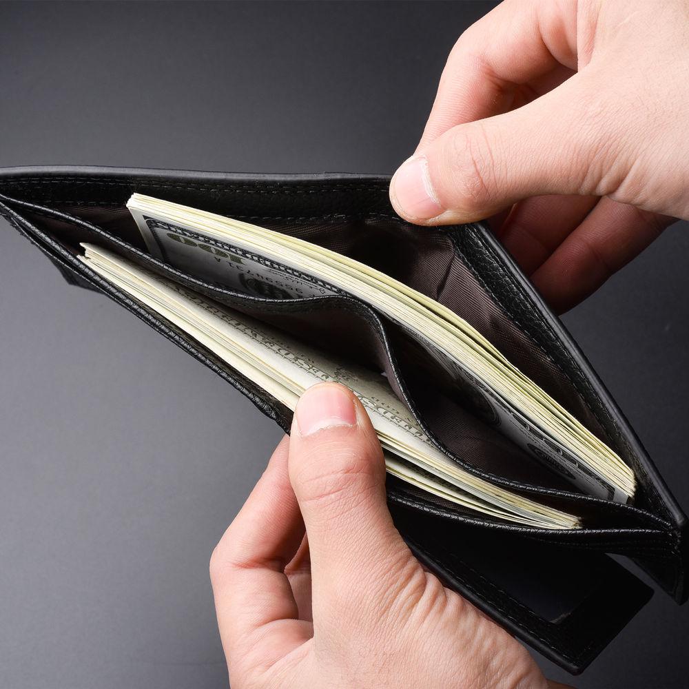 Мужской кошелек из ПУ кожи с принтом личи, однотонный, мужской подарок на день рождения