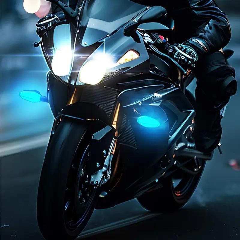 2 шт. мотоциклетная универсальная светодиодная лампа цветная проекционная лампа последовательные индикаторные огни