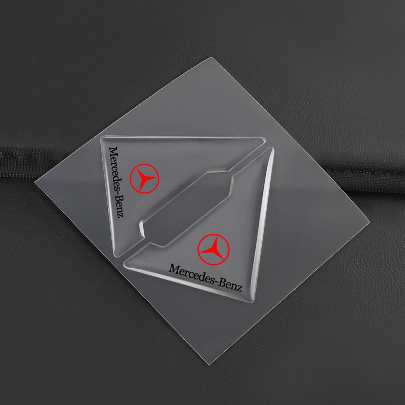 2 шт. Накладки на углы дверей автомобиля Защита от царапин 3D наклейка для Mercedes Benz AMG W212 W205 W246 W177 W176 W213 GLC GLE GLS ML Приветственная лазерная лампа