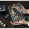 Журнал-гримуар из вороньей кожи: Готическая книга теней для колдовства. Подарок на день рождения, подарок для папы.