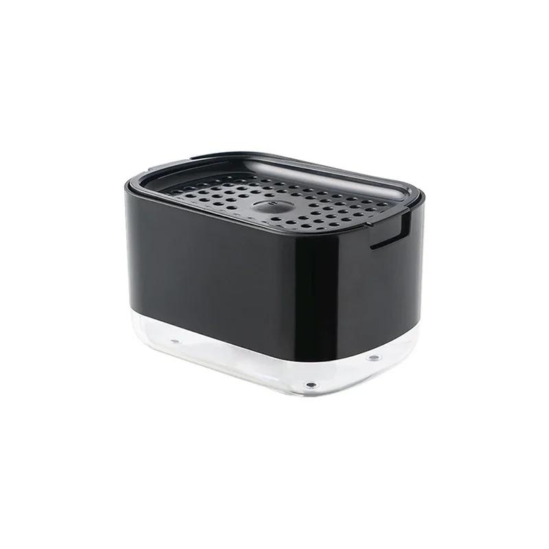 2In1 Dish Soap Dispenser Liquid Soap Pump Dispenser Soap Container With Sponge Holder For Kitchen Bathroom Washing Accessories