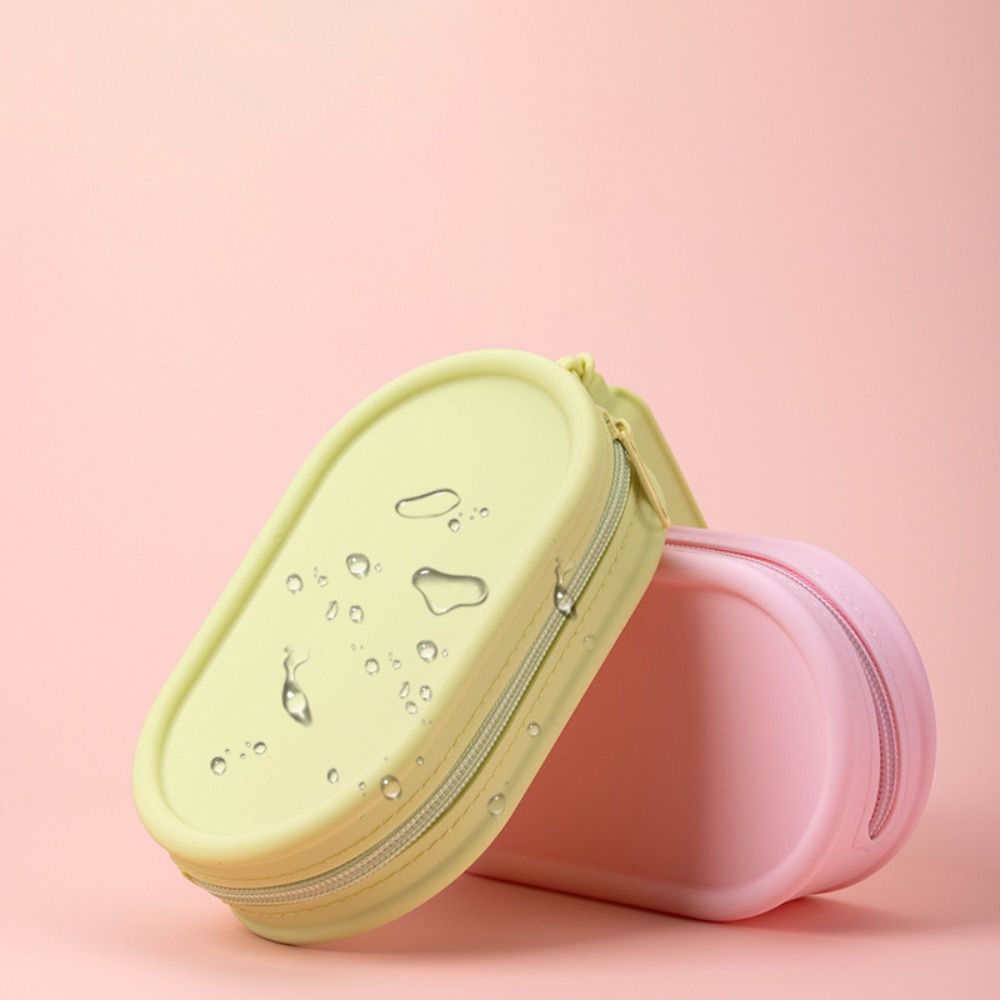Korean Style Silicone Cosmetic Bag Zipper Make Up Pouch Bag Small Pouches Bag Organizer  Outdoor