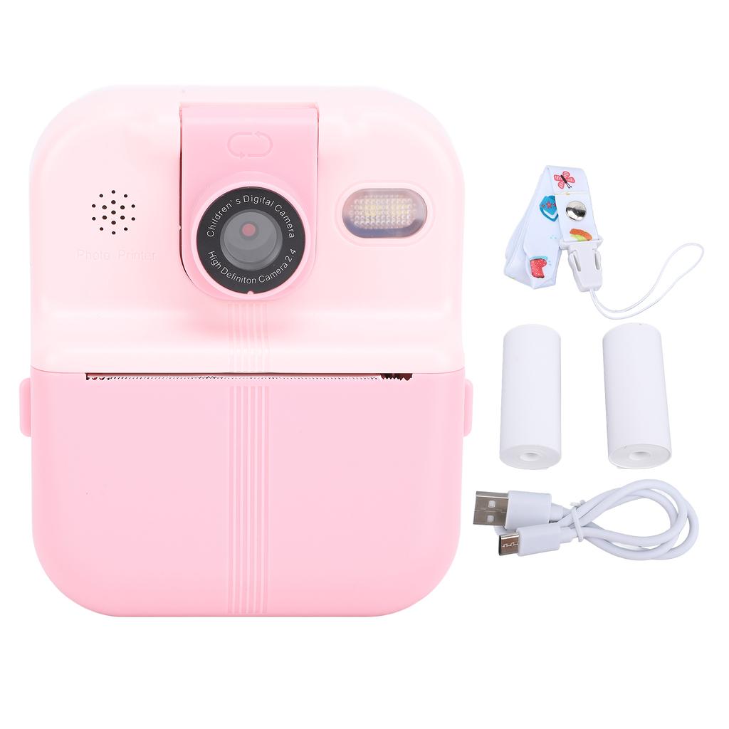 Camera Instant Print 2.4 Inch IPS Screen Selfie Digital Camera with 1080P Videos Portable Travel Cam