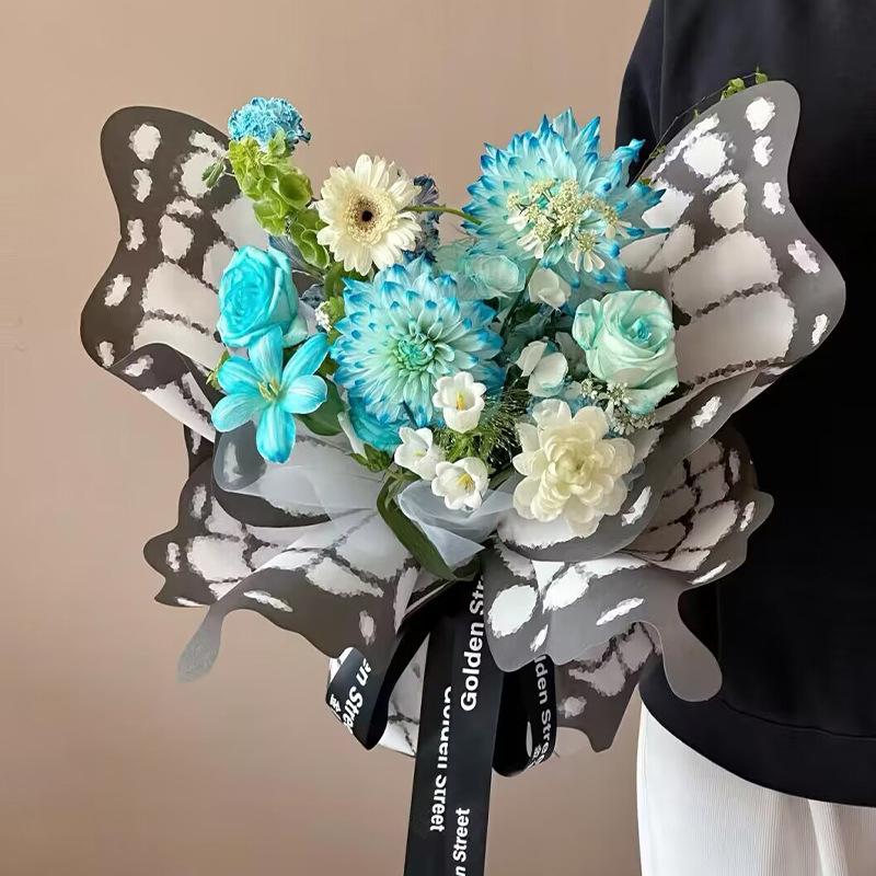 5 наборов из 10 разноцветных бабочек,Бумага для упаковки букетов,Бумага для упаковки цветов,Бабочки