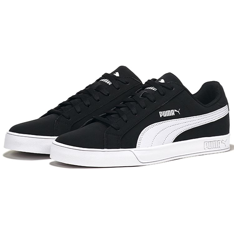 Puma Smash Vulc Retro Универсальные Прочные Низкие Кеды для Скейтбординга Унисекс Кроссовки Черные Белые 359622-09