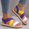 Модная женская обувь 2025 Горячая распродажа Сандалии женские летние с открытым носком Новая цветовая гамма Большой размер Легкие лаконичные сандалии на плоской подошве