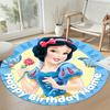 Snow White Princess Round Area Rug Design for Outdoor Decorate room Dormitory Game Room Antislip Round Carpet Decorate Offices
