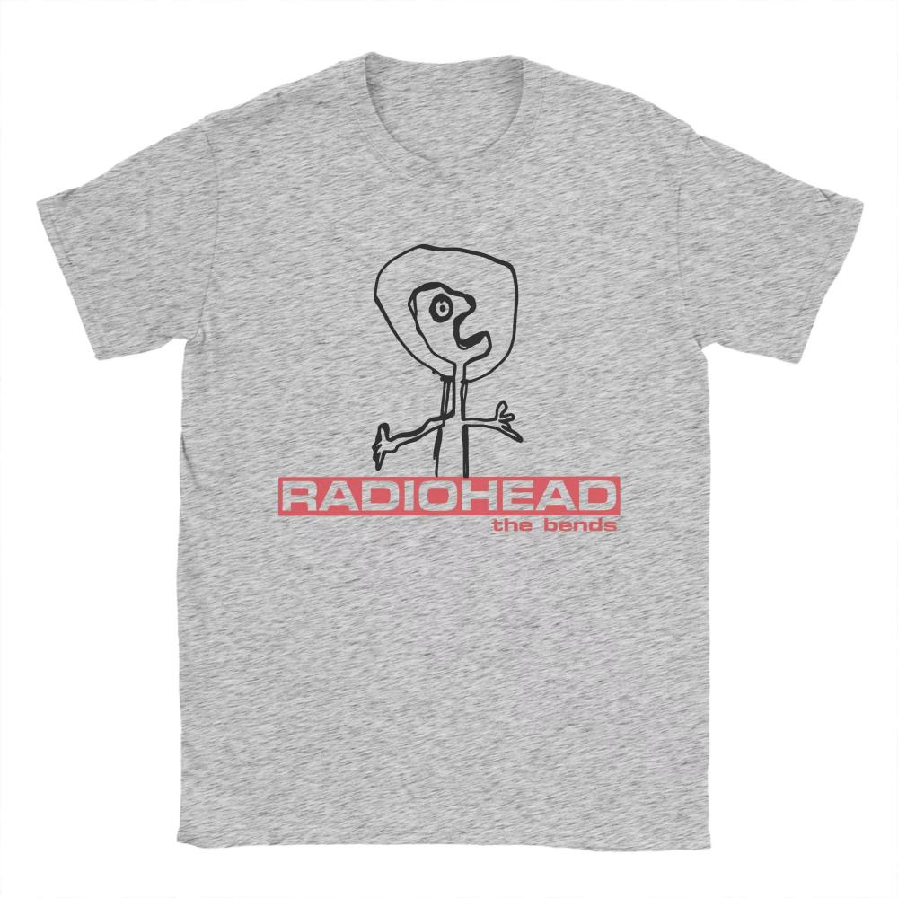 2026 Мужские и женские футболки Radiohead The Bend Хлопковая одежда Модная футболка с коротким рукавом и круглым вырезом Большие размеры Новые футболки
