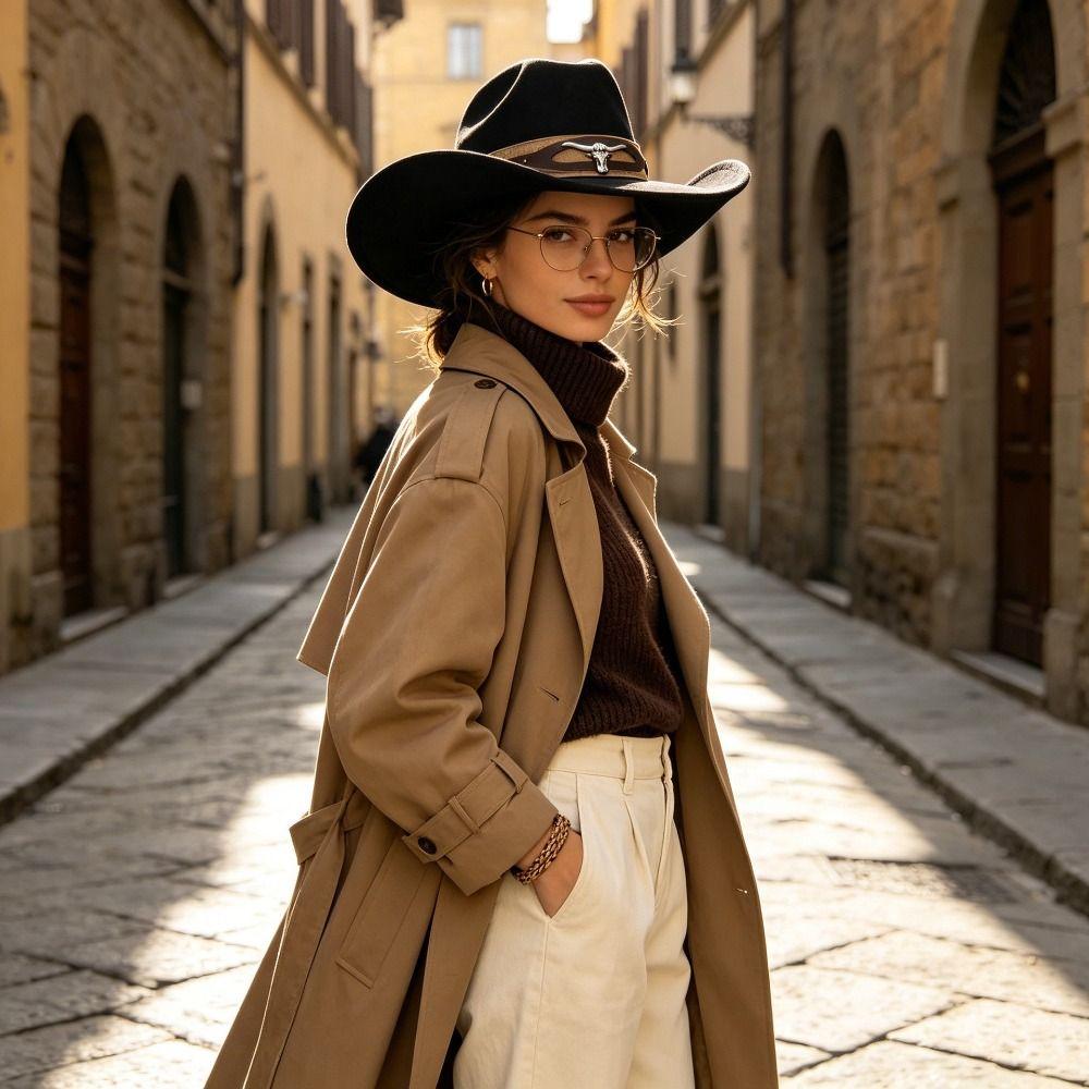 Bull Skull Fedora Hat Ethnic Style Topper Hat Fashion Jazz Top Hat Women