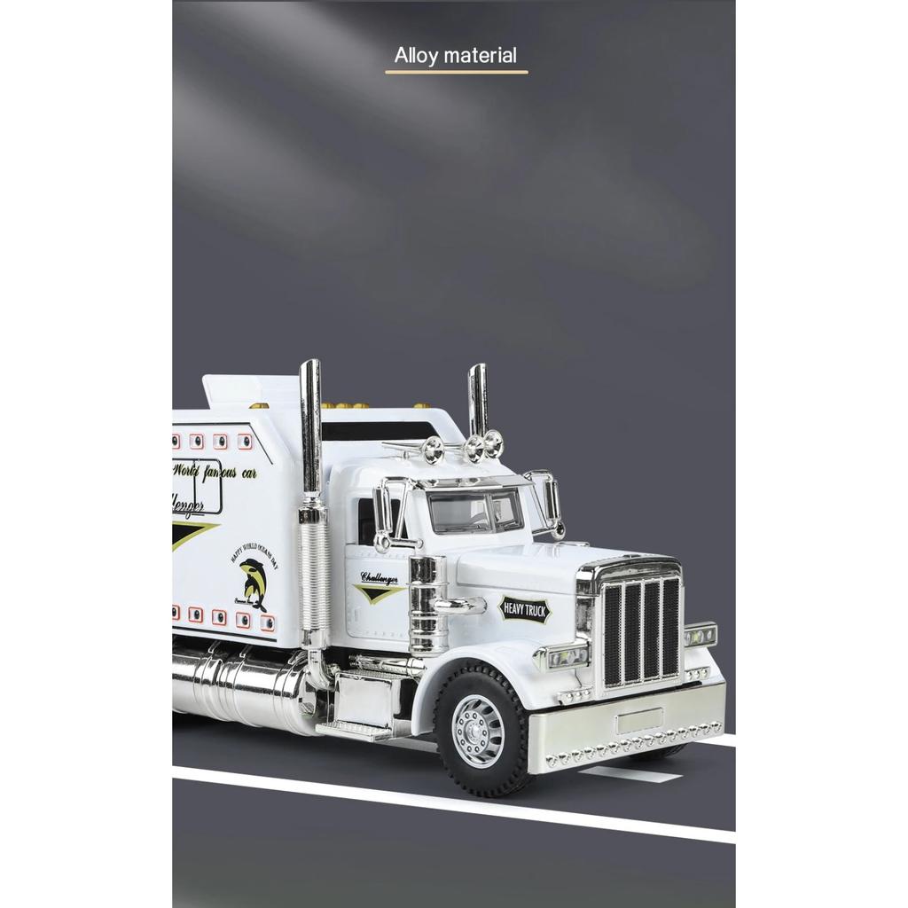 1/24 Peterbilt 389 Седельные тягачи Грузовик Сплав Американский Мускул Грузовик Модель Игрушка Литой Металл Звук и Свет Машина Игрушка для Детей Транспортное средство