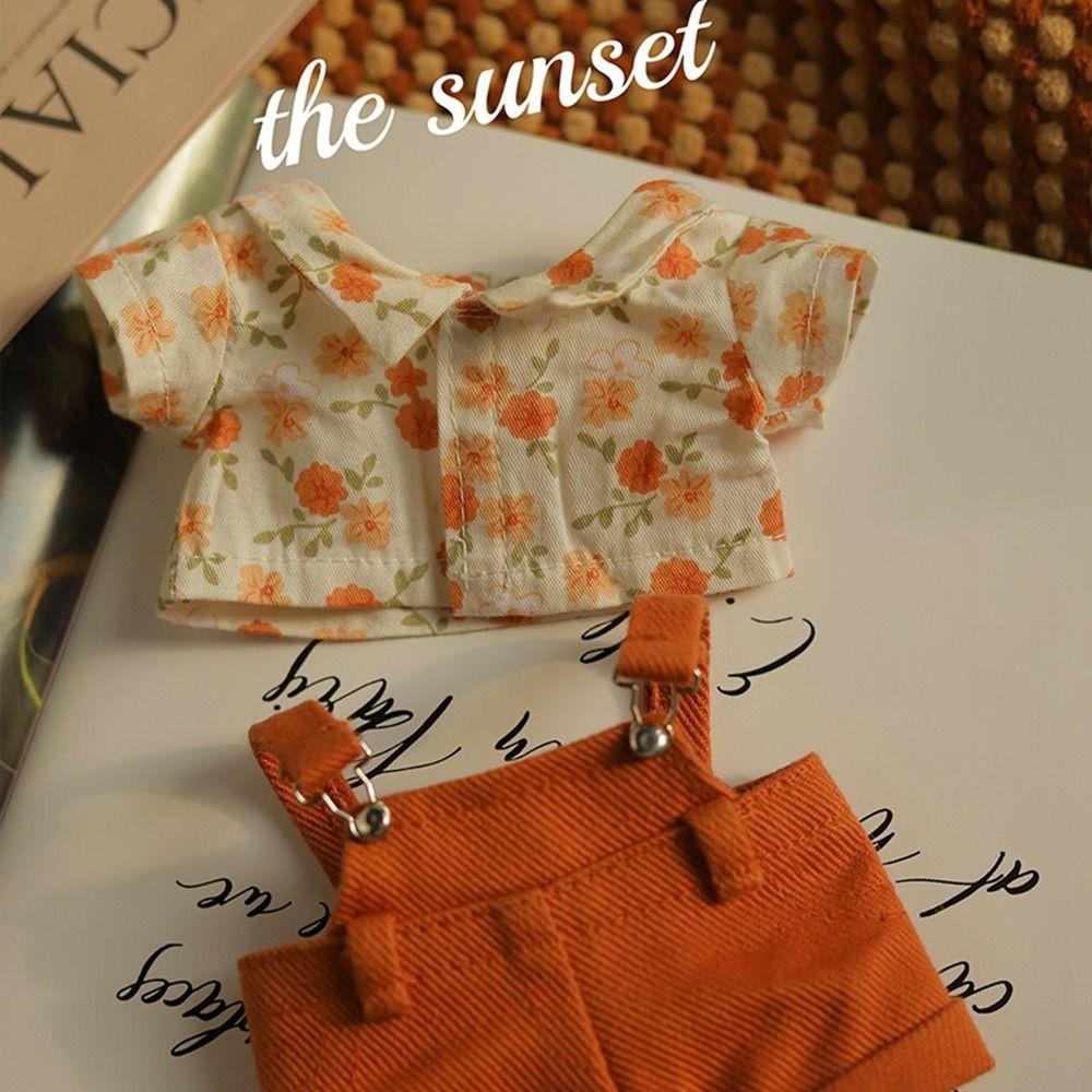 Mini T-shirt Pants 2 Colors Clothes Overalls Suit New Doll Clothes 20cm Cotton Doll