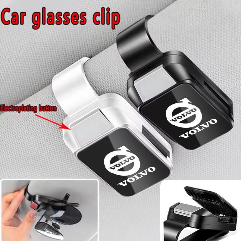 Car Interior Sun Visor Eyeglasses Holder Sunglasses Clip for Volvo XC60 S90 XC90 S60 XC40 V60 V90 S40 Volvo EX30 C40 Accessories HF3