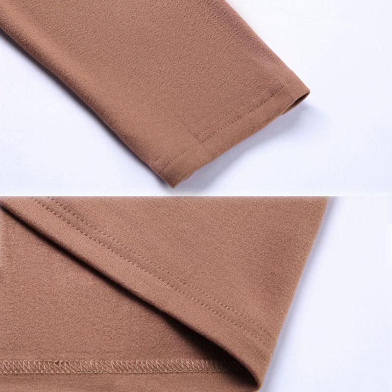 Зимняя мужская футболка с длинными рукавами, свитер, двусторонний флис, однотонная теплая рубашка с высоким воротником