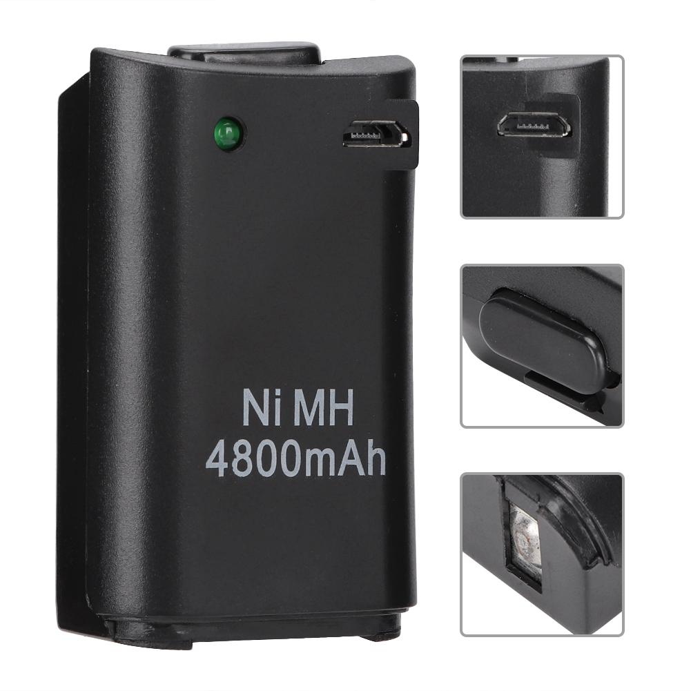 2 в 1 4800 мАч перезаряжаемый геймпад Ni MH аккумулятор для консоли контроллера Xbox 360