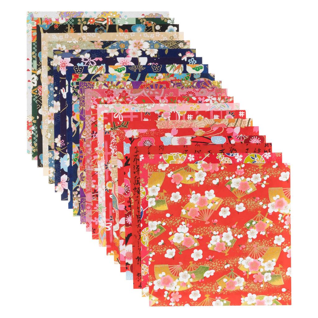 Kawasumi Washi Special Kyoto Yuzen Washi Chiyogami Various 20 Patterns Hand-Dyed Paper, 15cm, Patterns,