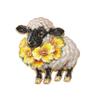 Enamel Painted Brooch Pin Cute Flower Sheep Lapel Pin Durable Clothing Accessory  Outfit Styling