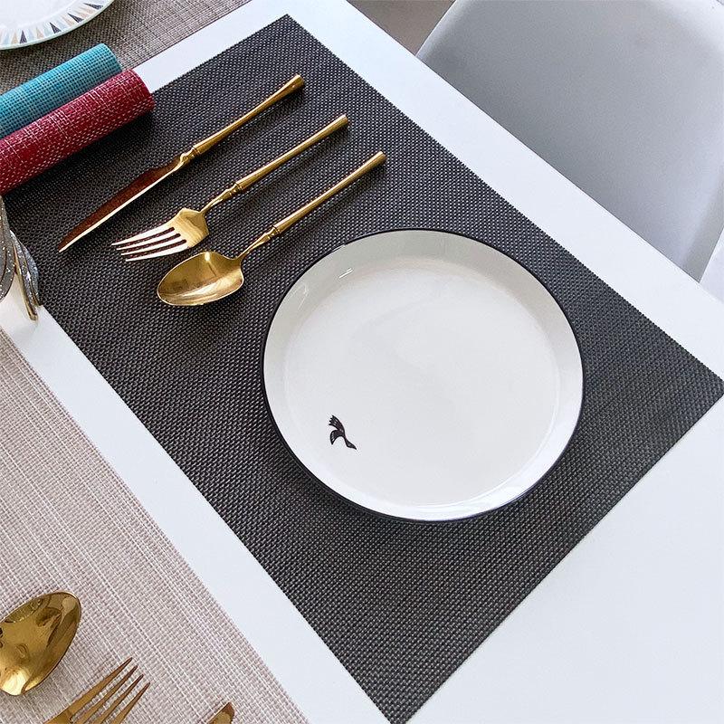 6 шт. ПВХ салфетки под приборы, настольные коврики, теплоизоляционные коврики, прямоугольные моющиеся салфетки, украшение стола 45x30 см