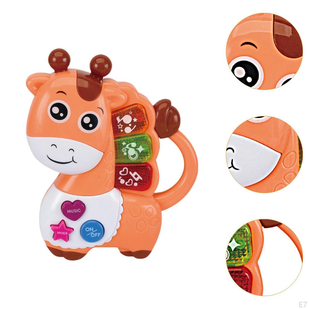 Игрушка-пианино в виде животных для детей в возрасте 12-18 месяцев, музыкальная игра для малышей