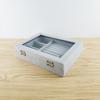 Earring Box Dust-proof Divided Grids Furry Surface Ring Bracelet Display Organizer for Home
