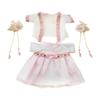Niannyyhouse 20cm Plush Toy with and Accessories Antique-Style Outfit, Jacket, Dress, Hairclip, (Pink)