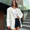 Простой однотонный женский костюм весна-лето новый свободный пиджак темпераментный пригородный пиджак женский