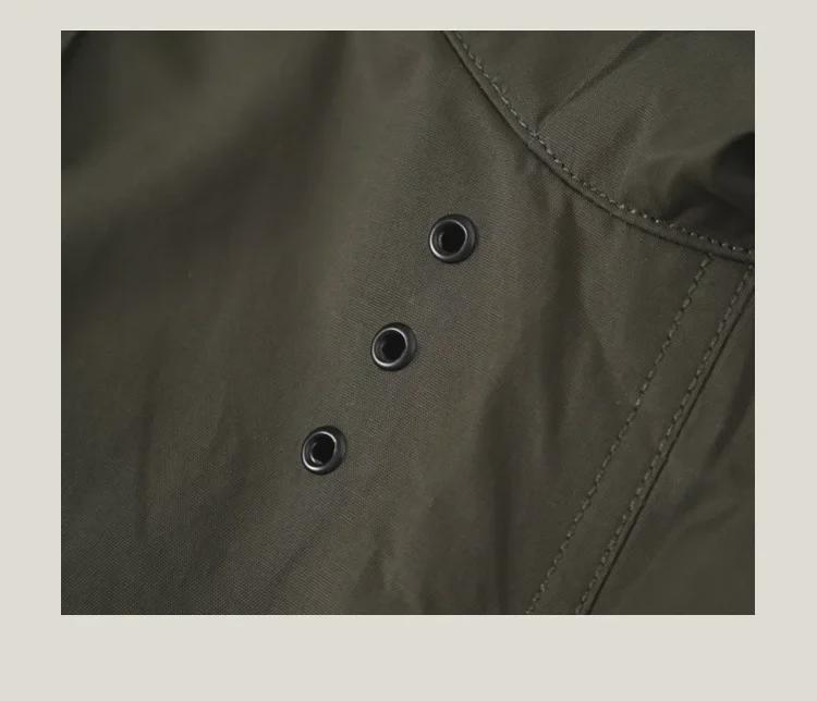 Unisex British Retro Corduroy Collar Hunting Windbreaker