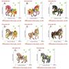 2D Acrylic Horse Car Rearview Mirror Pendant Charm Christmas Tree Ornament Party New Year Hanging Decoration