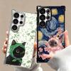 Милый цветочный платок Котенка Покрытие Чехол для телефона Для Samsung Galaxy S24 S25 FE S26 Edge S23 Ultra S22 S21 Plus S20 Противоударный Aira
