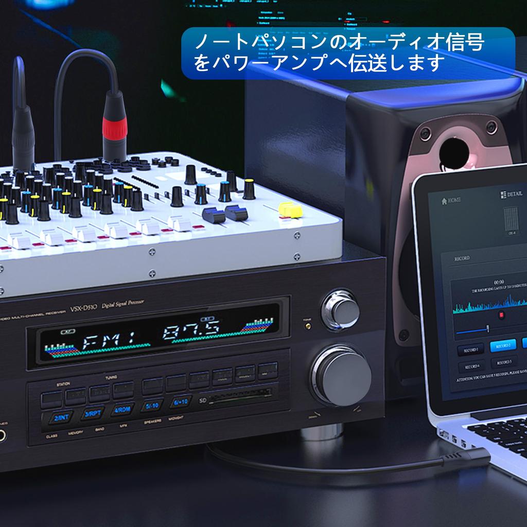 SinLoon USB-A Male To Dual XLR Male Audio Cable, 32-Bit384Khz Stereo Audio Connection Cable with Built-in DAC Chip, 3-Pin XLR Cable for PCAudioPower