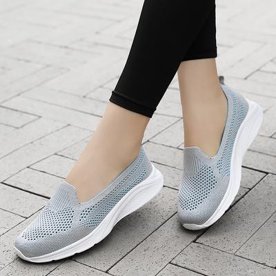 Туфли-лодочки на плоской подошве, для мам среднего и пожилого возраста, нескользящие, с мягкой подошвой, носочные туфли, женская уличная повседневная обувь для ходьбы