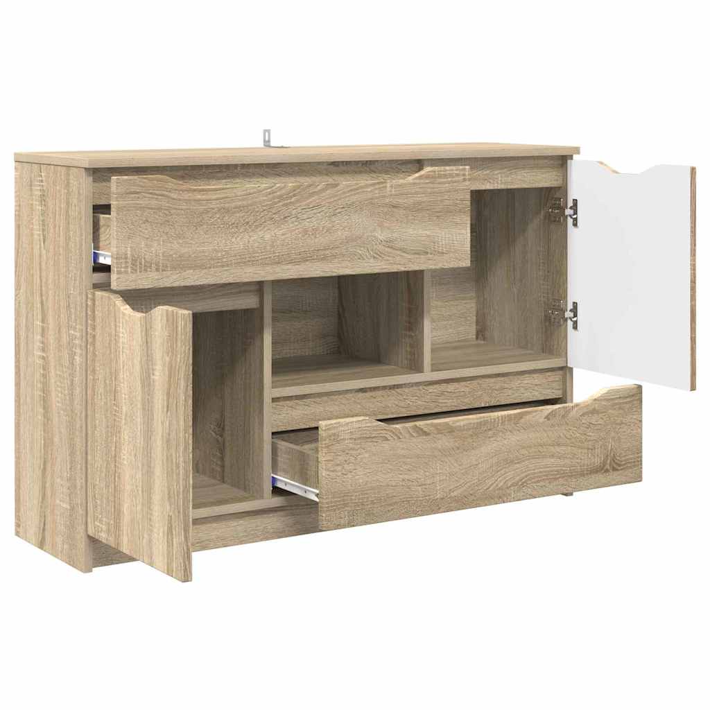 Sideboard in Sonoma Oak Finish 100 x 30 x 65.6 cm Particleboard