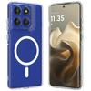 Для Motorola Edge 70 5G Прозрачный Магнитный Чехол для Телефона ТПУ + Акриловая Задняя Крышка