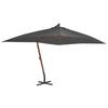 VidaXL Cantilever Garden Parasol with Wooden Pole, Patio Sunshade, Sun Shelter, Terrace Parasol 44491
