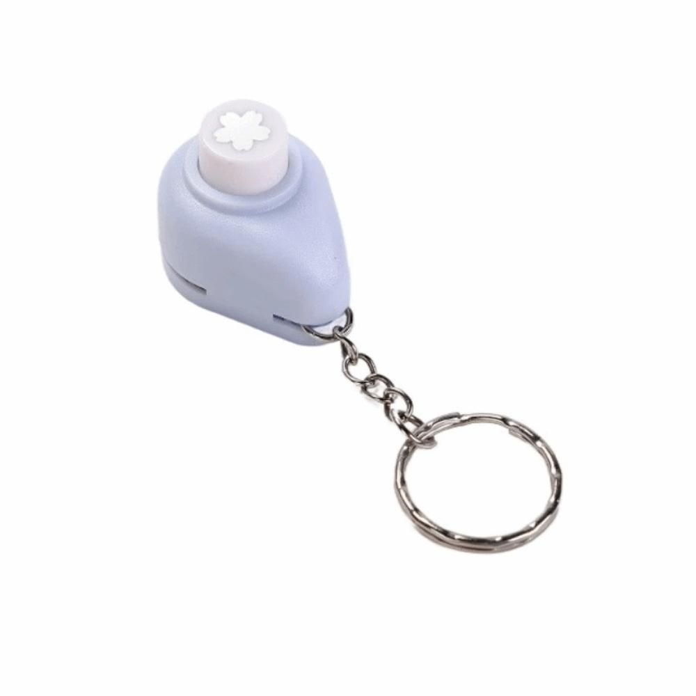 with Keychain Mini Stamp Punch Mini Paper Crafting Tool Stationery Stamp Hole Puncher Scrapbooking