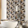10Pcs 3D Removable Wall Sticker Tile Marbling Brick Self-adhesive Waterproof Kitchen Bathroom Home Decor DIY