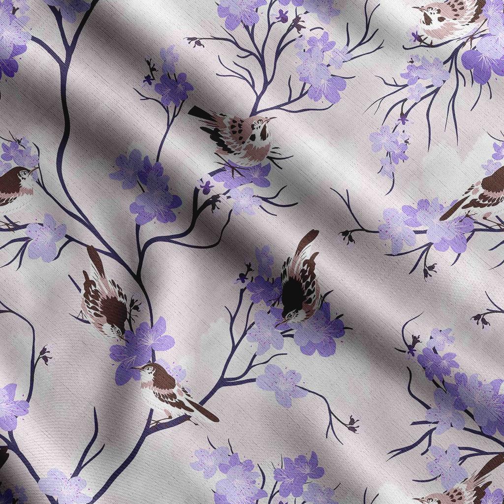 Soimoi Bird & Flowers  Print  Cotton Cambric Quilting Fabric Sold by The Yard 42 Inch Wide Medium Weight Cotton Fabric Sewing  Supplies