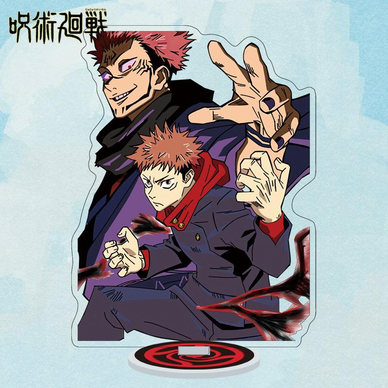 Мультяшные аниме фигурки Jujutsu Kaisen Акриловая подставка Манга Фигурки Годжо Сатору Гаражные наборы GK Украшения Декорация Игрушка
