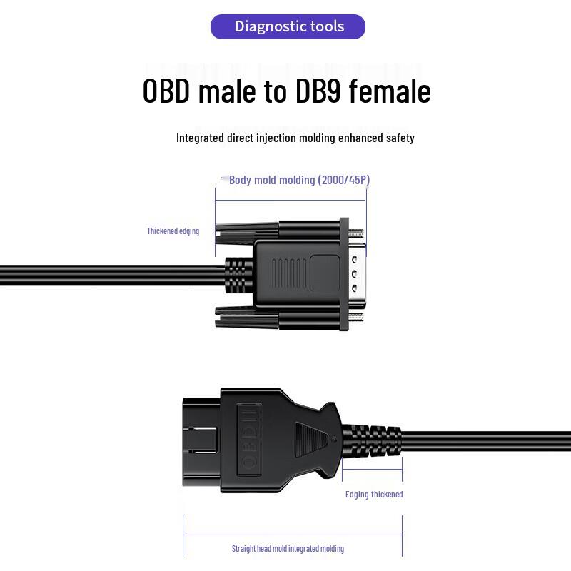 ZONWAN Автомобильный диагностический кабель OBD на DB9 CAN Serial