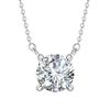 Platinum Diamond Necklace for Women 1 Diamond Lab Grown Diamond 1 Stone 4 Prongs Genuine Diamond Standard PT950 Birthday Anniversary Christmas Present