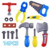Детский набор инструментов для ремонта, игрушка «сделай сам», ролевые игры для мальчиков, набор инструментов для обслуживания, безопасный пластик, имитация отвертки, молотка, подарки