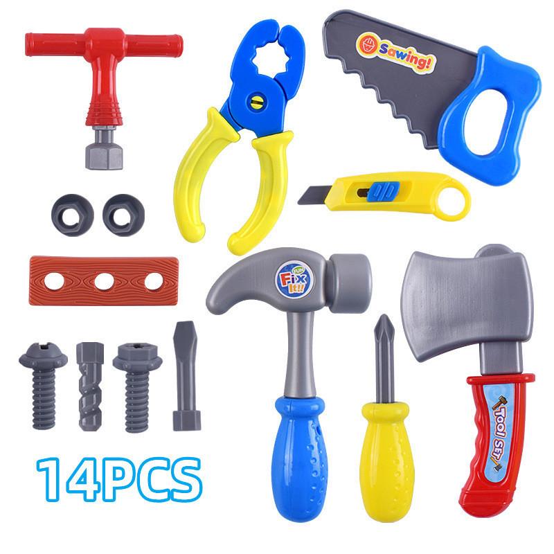 Детский набор инструментов для ремонта, игрушка «сделай сам», ролевые игры для мальчиков, набор инструментов для обслуживания, безопасный пластик, имитация отвертки, молотка, подарки