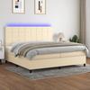 VidaXL Bed Slatted Base with Mattress and LEDs, Upholstered Bed, Double Bed, Adult Bed for Interior Bedroom, 3134906