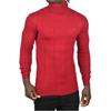 DeepSEA Square Patterned Turtleneck Slim Fit Turtleneck Knitwear Sweater 2505493