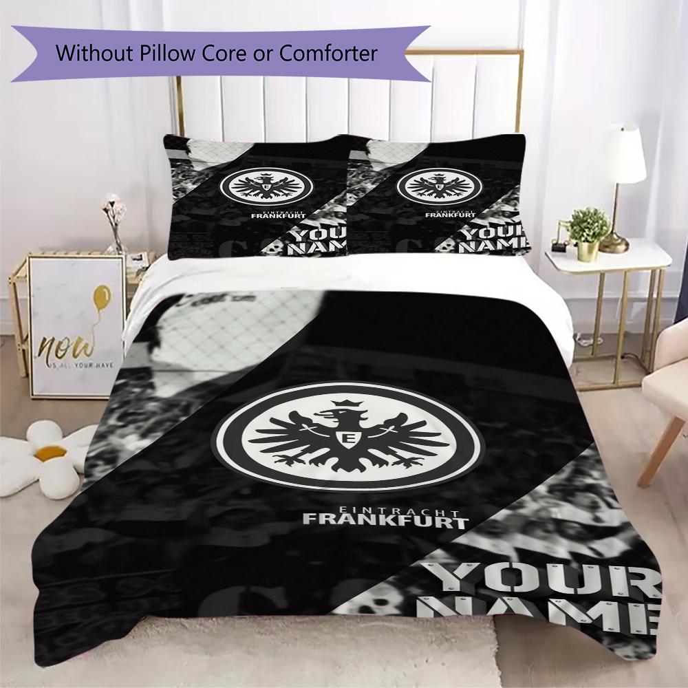 Custom Name Eintracht Frankfurt Bedding,Quilt Set Quilt Cover Pillowcase Home Birthday Gift(1 * duvet cover + 2 * pillowcase, without core)_xia