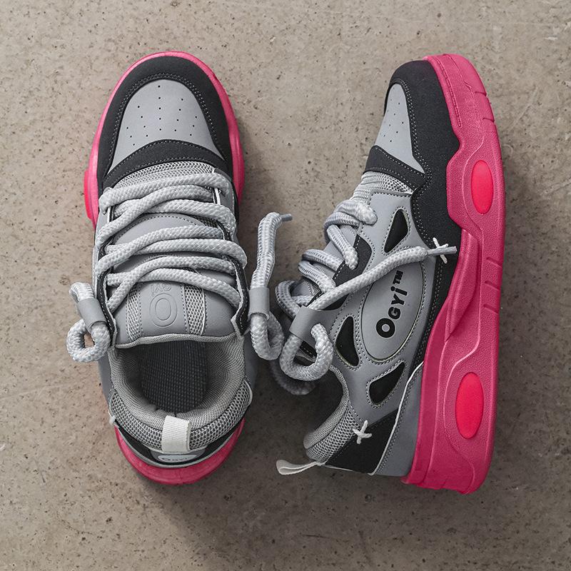 Мода 2024 Новые кроссовки Мужские удобные низкие туфли на шнуровке на платформе Повседневная обувь для скейтборда на открытом воздухе Кроссовки для мужчин