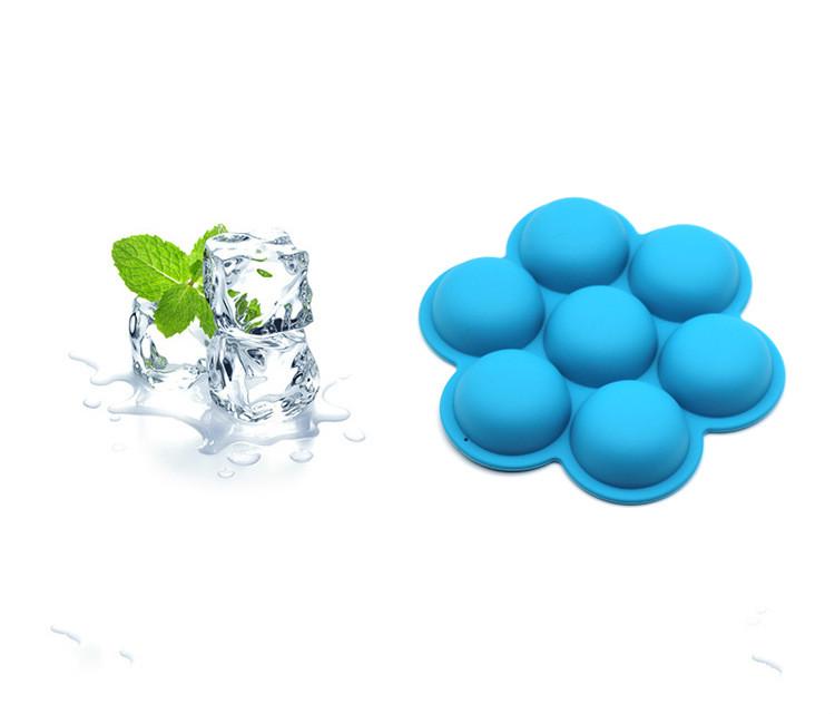 Силиконовый лоток для льда с 7 отверстиями, креативный смайлик, силиконовая форма для льда, силиконовая форма