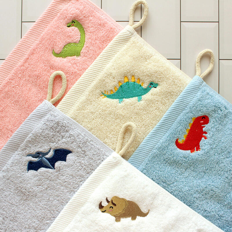 Набор из 5 детских полотенец для детского сада с персонажами-динозаврами, 40 шт.